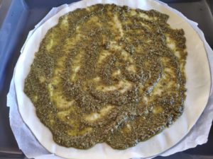 Tarte courgettes et burrata