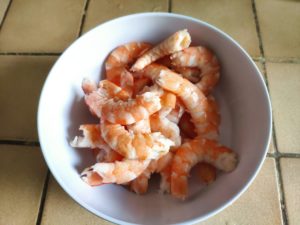Salade de crevettes à l'ail