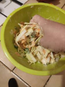 Tempuras de crevettes aux légumes