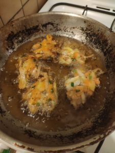 Tempuras de crevettes aux légumes