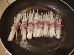 Enokis au lard