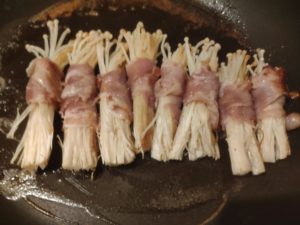 Enokis au lard
