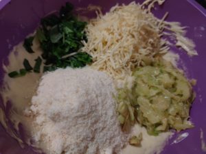 Cake courgettes parmesan