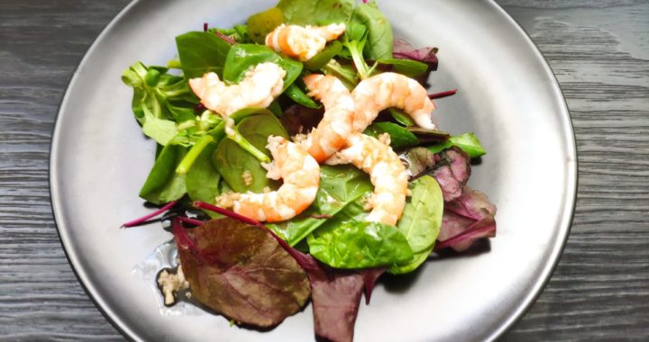 Salade de crevettes à l'ail