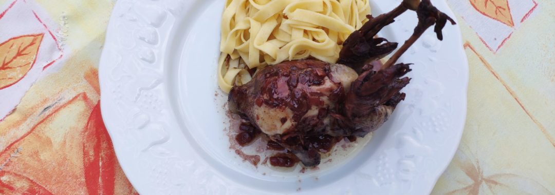 Cailles au vin rouge