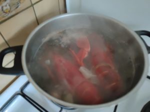 Homard au court bouillon